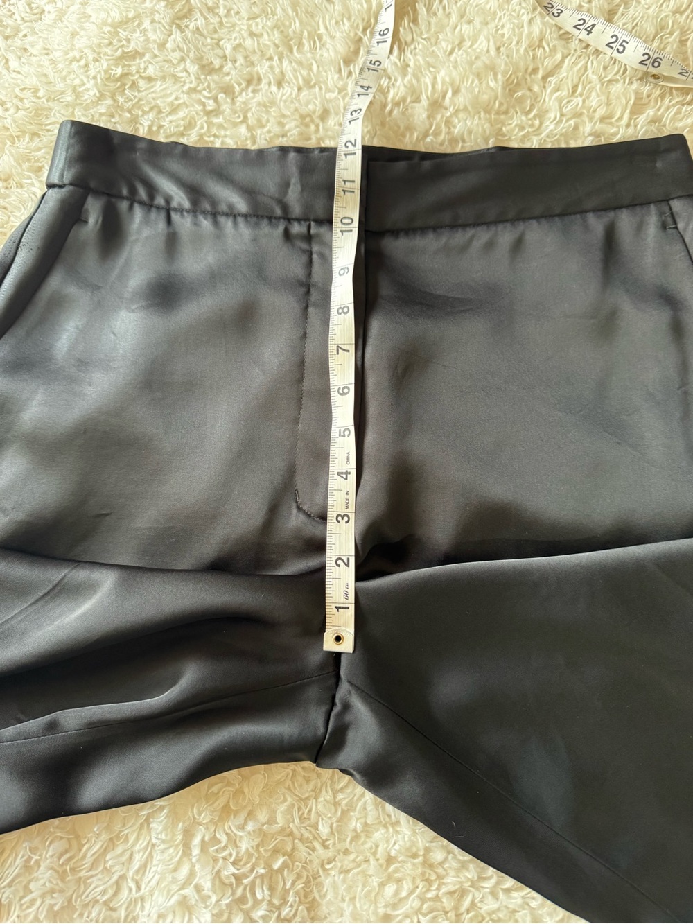 Aritzia Wilfred The Limitless Pant Satin Trousers Black Career Wide Leg Size 12 - Picture 8 of 16